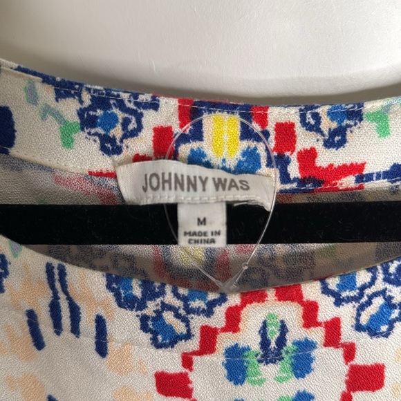 Johnny Was Geometric Open Sleeve Shift Dress - M - Picture 3 of 5